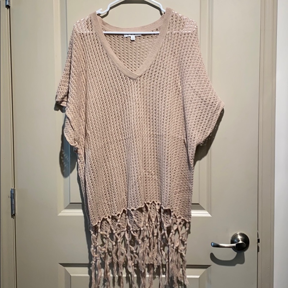 Cabi knit beach poncho